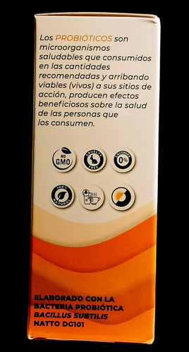 Probiótico Bacillus Subtili Dg101 Kyojin 60ml Limón Sin Tacc Sin Sabor