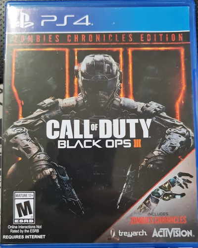 Call Of Duty Black Ops 3 Zombies Chronicles Ps4 Midia Fisica