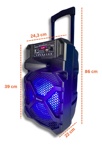 Caixa Som Portátil Amplificada Sumay 270w Bivolt Advance 2