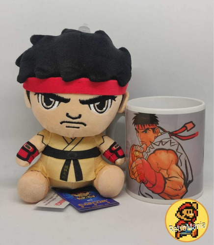 Imagen 2 de 5 de Peluche Ryu Promo Street Fighter Más Taza