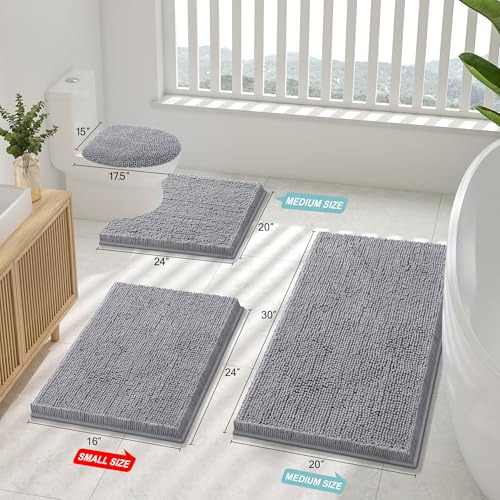 Alfombra De Baño De Chenilla De Lujo Smiry, Alfombras De Bañ