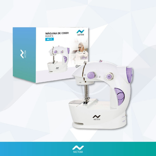 Imagen 6 de 6 de Máquina De Coser Nictom Mc01 Recta Portable