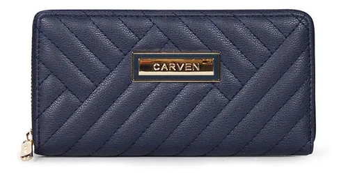 Billetera De Mujer Ava Azul Carven
