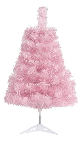 2ft Artificial Christmas Tree, Pink Mini Tabletop Hinge...