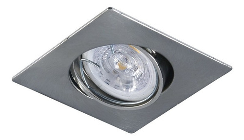 Spot De Embutir Cuadrado Aluminio 9x9cm + Lampara Dicroica Led 