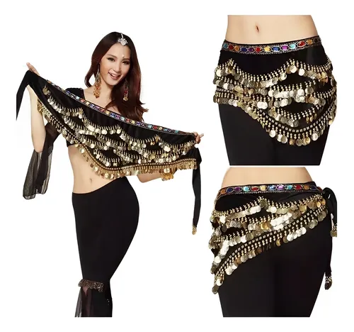 comprar Fajilla Bellydance Monedas Danza Árabe Falda Zumba