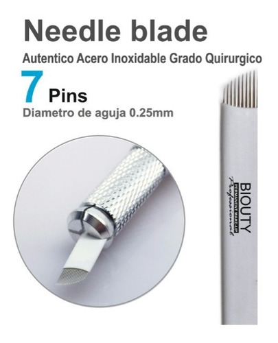 Navajas Biouty 7 Pin Microblading 100pzs Envio Gratis