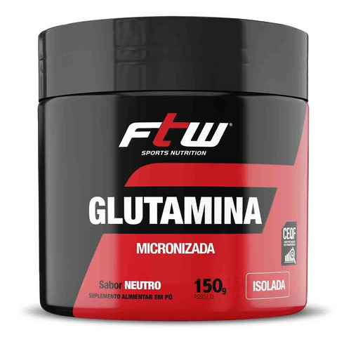 Glutamina Micronizada Isolada - 150g Neutro - Ftw Sabor Sem sabor