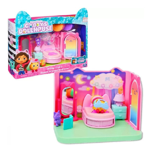  Playset De Luxo Quarto Com Almofagata Gabby's Dollhouse