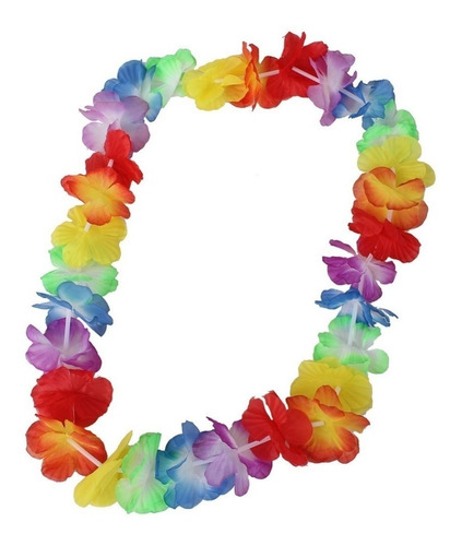 24 Collar Hawaiano Fiesta Batucada Boda Flores Disfraz Color