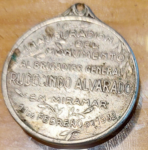 Medalla Rudecindo Alvarado Miramar 1932 Granadero San Martin