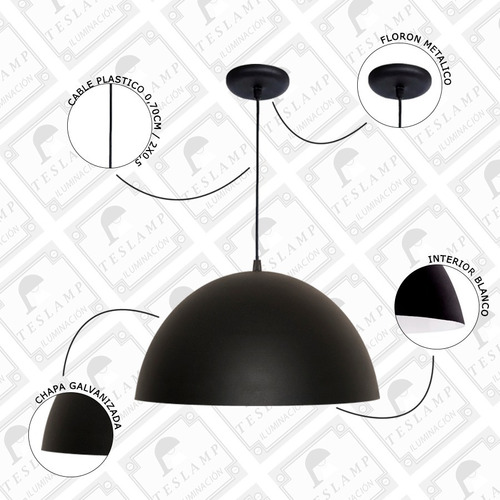 Imagen 3 de 8 de Pack X2 Lampara Colgante Moderna Interior Blanco Ø38 Cm Led