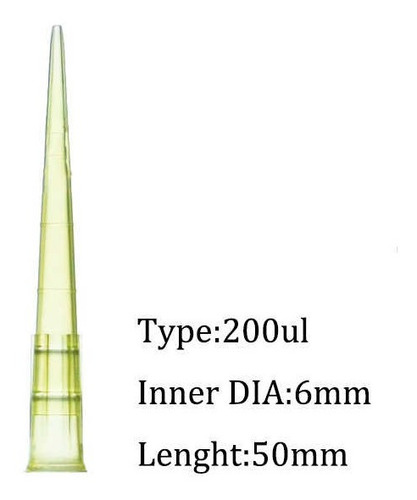 Tips Amarillos Con Corona P/micropipetas 200 Ul Bolsa X 1000