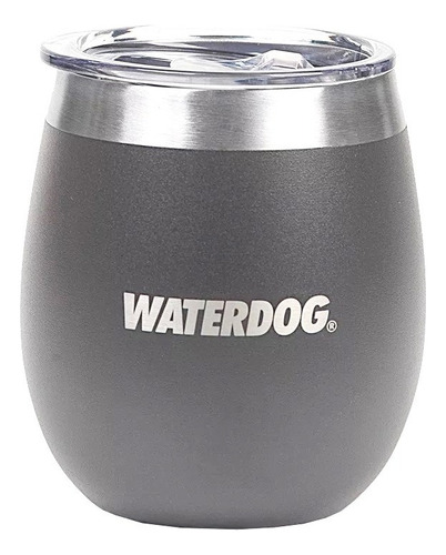 Copon Vaso Mate Con Tapa Waterdog 240ml Térmico Acero Inox.