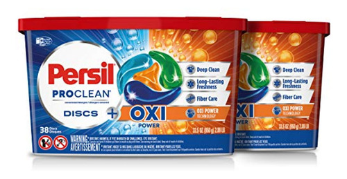 Imagen 2 de 9 de Quitamanchas Persil Discs Detergente Para Ropa, Oxi, 38 Unid