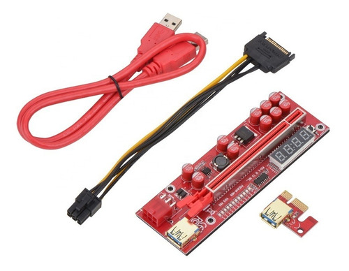 Riser Ver 013 Pro Pci-e 1x 16x Usb 3.0 + Display Temperatura