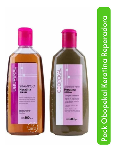 Shampoo & Acond. Obopekal Sin Sal Keratina Reparadora