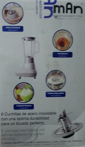 Licuadora Man De Vidrio Lpv-507+cafetera Kucf012b Decakila