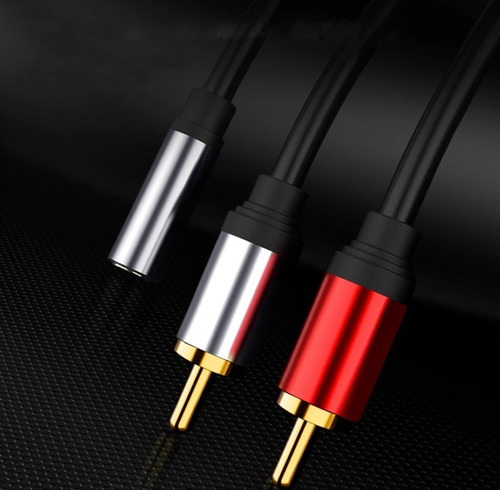 Imagen 5 de 6 de Cable Jack Auxiliar Hembra 3.5mm A Rca Audio