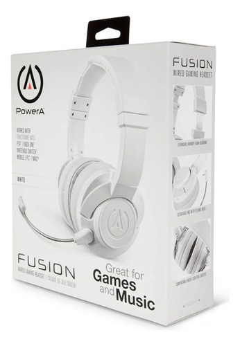 Headset Fusion Wired Gaming Headset White (power A) Color Blanco