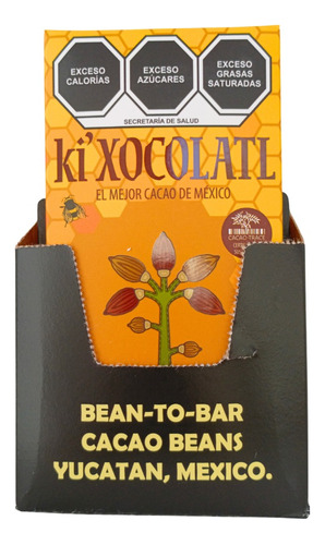 12 Chocolates Ki Xocolatl Miel Y Amaranto, Amargo 70% Cacao