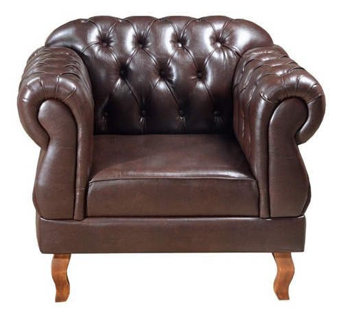 Poltrona Elisabeth Clássica Chesterfield  Capitonê  