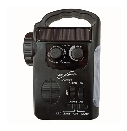 Imagen 2 de 3 de Radio Portátil Linterna Supersonic Solar Led Usb Orgm