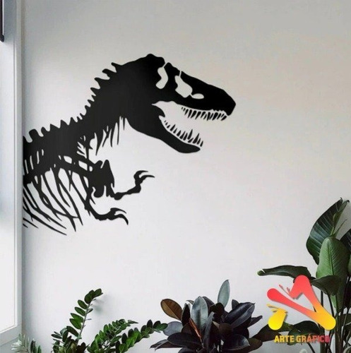 Vinilo De Corte Decorativo Dinosaurio Tiranosaurio 60x50cm