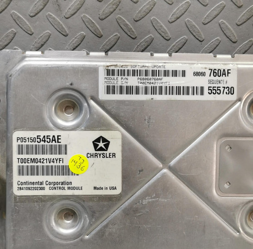 Computadora De Motor Dodge Charger 2011 3.6 Autom 68060760af (Usado)