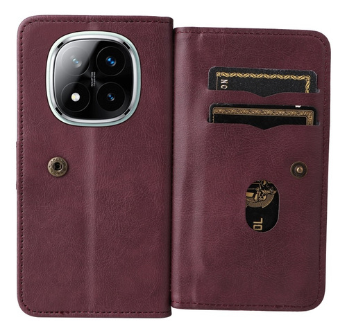 Funda Tipo Billetera Multifuncional Para Redmi Note 14 Pro+
