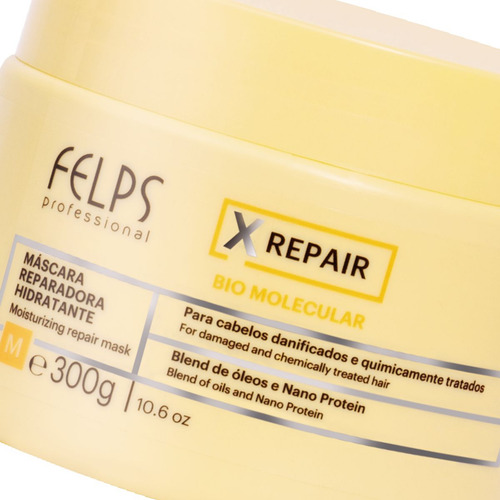 Felps Xrepair Kit Bio Molecular Shampoo + Cond + Máscara