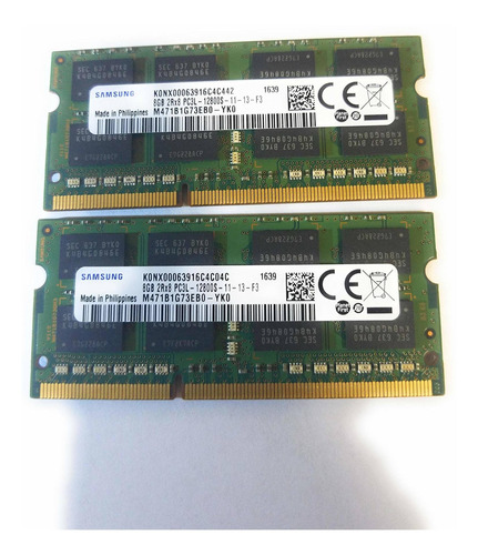 Memoria Ram 16gb (2x8gb) Ddr3 1600mhz Sodimm Samsung