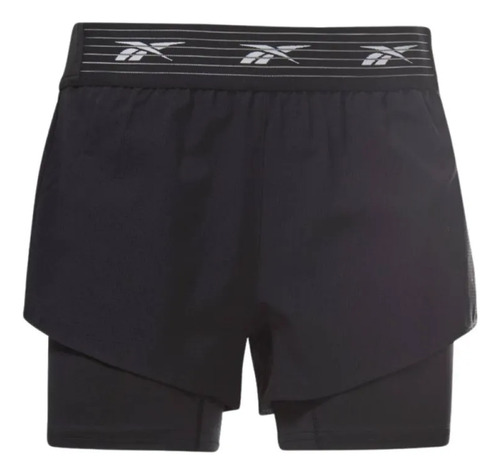 Short Running Reebok Epic Short 2 In 1 Negro Mujer Gl2571