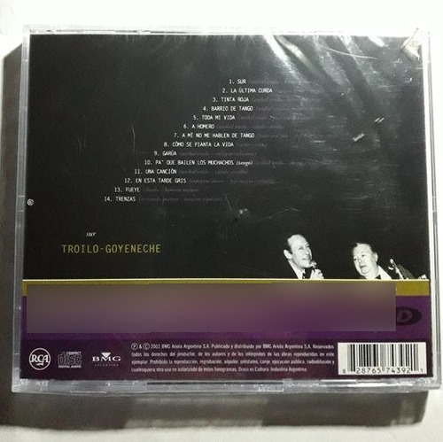 Troilo Anibal / Goyeneche Roberto - Sur- Cd Nuevo Original