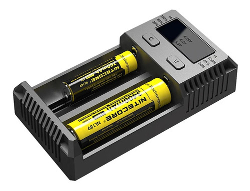 Carregador de bateria Nitecore Carregador de bateria de íon de lítio duplo 18650, IMR, LiFePO4: - entrada 1.2