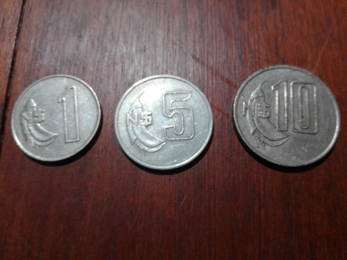 Imagen 1 de 2 de 3 Monedas Uruguayas 1980, 1981