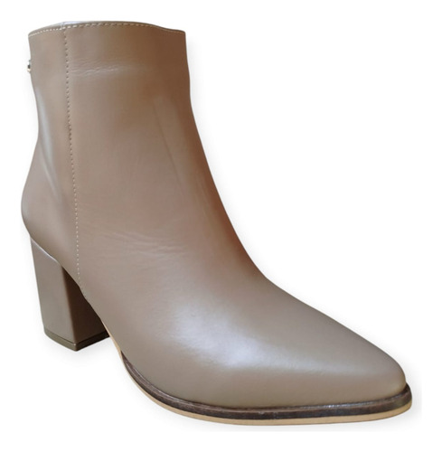 Botas Bajas En Punta Cuero Fragola Premium Tipcalzado 0701