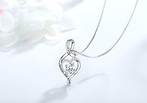 Urmwmoo Collar Con Colgante De Corazón Infinito Grabado En P