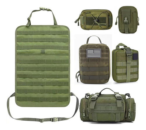 Bolsa Organizadora De Asiento Trasero De Coche, 5 Verde