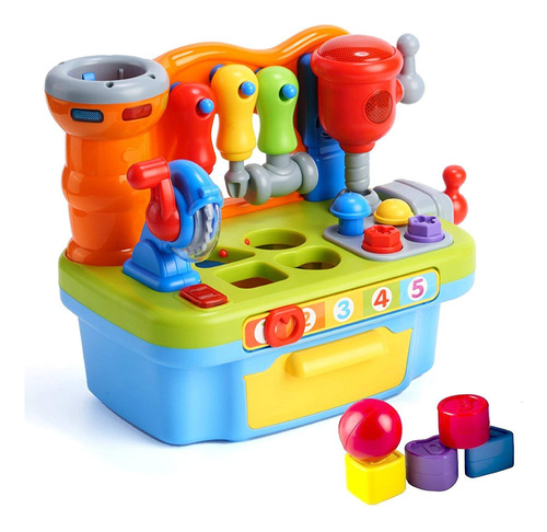 Woby Multifuncional Musical Learning Tool Workbench Toy Set