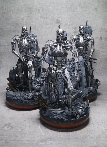 Terminator Neca Endoskeleton - T- 800 C/base Diorama (Usado)