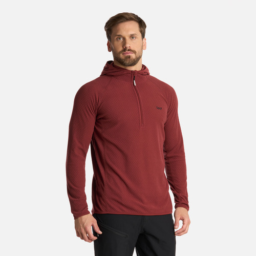 Polerón Hombre Jacaranda Nanof 14 Zip Hoody Burdeo Lippi I25