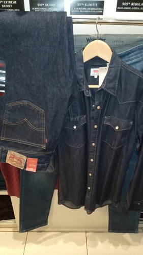 Imagen 6 de 6 de Camisa De Jean Levis Hombre Classic Western Shirt Azul