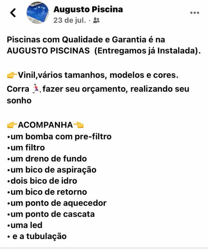 Imagem 2 de 3 de Pscina De Vinil Venha Faser Seu Orçamento Sem Compromisso