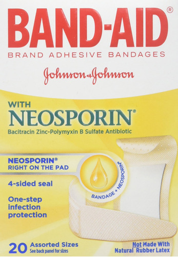 Band-aid Con Vendajes Neosporin Varios Tamaños 20 Cada Uno.
