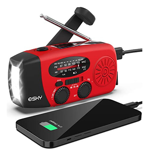 Radio De Manivela Linterna Emergencias, Radios Solares ...