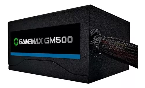 Fonte ATX 500W Gamer GM500 Real 80 Plus Bronze Com Cabo Gamemax OEM