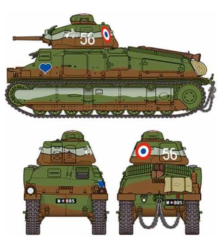 Kit Raro Somua S35 Francês # Tanque Panzer Iv 2a Guerra