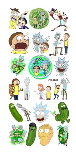 Tatuaje Temporal Infantil Rick And Morty # Life In A Tattoo