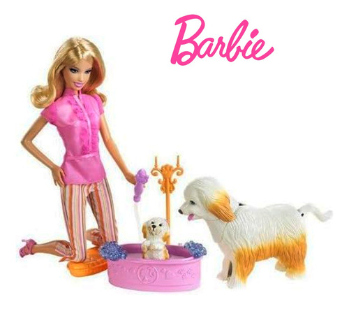 Set Barbie Baño De Espuma Con Perritos Año 2009 Nuevo
